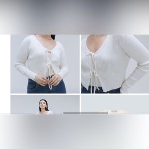 The Cotton-Merino Front-Tie Top
